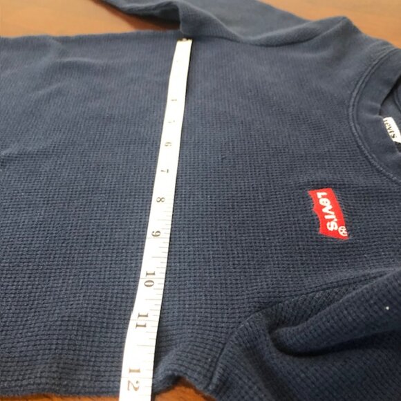 Levi's Unisex Kids Youth Waffle Knit Long Sleeve Shirt Size XS (5/6) Pre-Owned - Picture 9 of 10